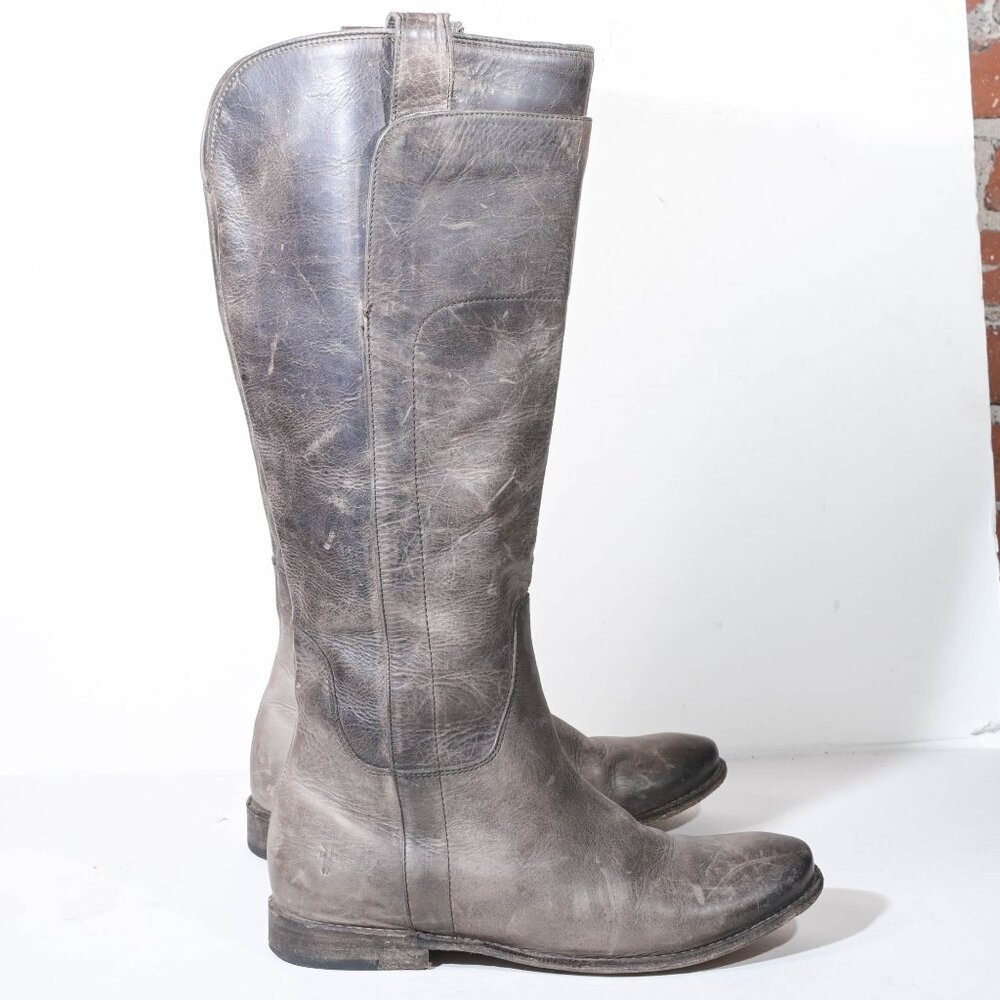 Frye 3476534 Paige Tall Riding Boots in Slate - 9 - Picture 2 of 8